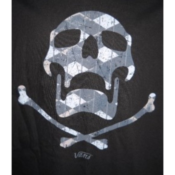 VANS Y2K T Shirt Black Mens Skateboarding Skull Bone Chiller NEW Old Stock - Picture 2 of 4